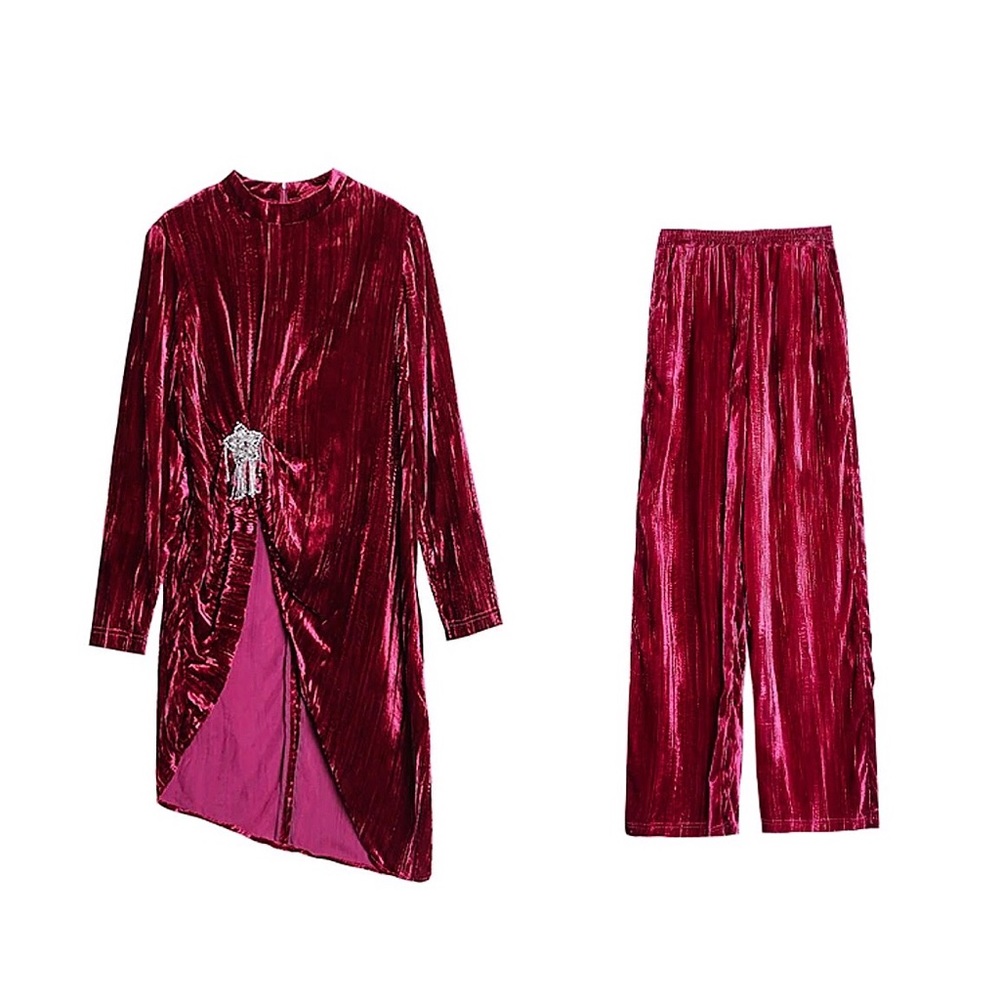 Soirée Velour Pants Set